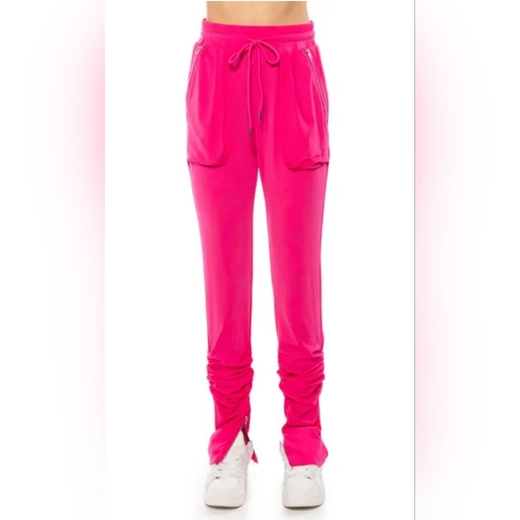 NWT AKIRA 2-piece Women's Pink Mesh Joggers & Hoodie, Size 2X. - Picture 10 of 12